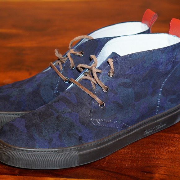 Del Toro Men's Vintage Navy Camo Chukka - Picture 5 of 8